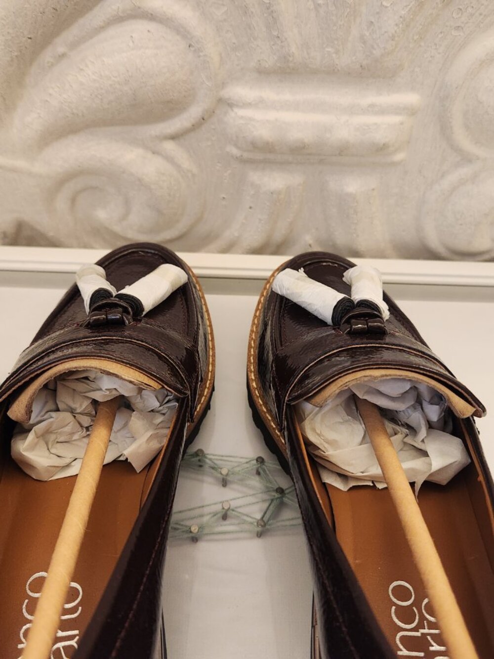 Franco Sarto "Carolynn" Burgundy Patten Loafers. NIB. Size 5.5 - Picture 7 of 12